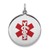  925 Medical Alert Medal Engravable Pendant