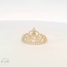 14K Yellow Gold Cubic Zirconia Crown Quinceañera Ring
