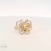 14K Tri-Color Gold Butterfly Quinceañera Ring