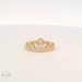 14K Yellow Gold Cubic Zirconia Tiara Quinceañera Ring 