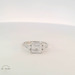 14K White Gold Ascher-Cut Cubic Zirconia Engagement Ring 