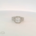 14K White Gold Cushion-Cut Cubic Zirconia Halo Engagement Ring