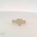 14K Yellow Gold Heart Cluster Cubic Zirconia Ring