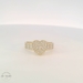 14K Yellow Gold Heart Cubic Zirconia Cluster Ring