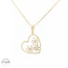 14KT Heart & Flowers Yellow Gold Pendant (CHAIN IS NOT INCLUDED)