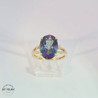  Mystic Topaz Ring 14KT Yellow Gold 