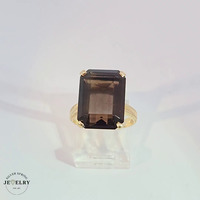 Smoky Topaz 14KT Ring Yellow Gold
