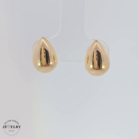 Teardrop Earrings 14KT Yellow Gold, Length 12mm