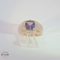  Mystic Topaz Ring 10KT Yellow Gold