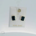 14K Rectangular Blue Cubic Zirconia, with Friction Back 