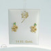 14k Yellow Gold 9.5mm Snake Stud Earrings with Green CZ with Push Back