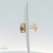 14K Yellow Gold Earrings with 5mm Round Purple CZ with Screw Back