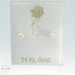 14K Yellow Gold 3mm Pearl Stud Earrings with Screw Back