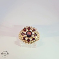Garnet Ring 14KT Yellow Gold