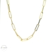 14k Yellow Gold Hollow 4mm Paper Clip Chain
