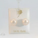 14K Yellow Gold Pearl Stud Earrings with Push Backs 9mm