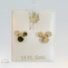 14K Yellow Gold Mickey Mouse Stud Earrings with Screw Backs 8mm