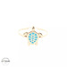 14KT Turquoise Enamel Turtle Yellow Gold, Size 9