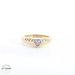 14KT Birthstone Heart Tourmaline Yellow Gold Ring, Size 6