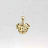 14K Yellow Gold Dog Pendant 1/2in 1.1gm