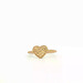 14K Yellow Gold Quilted Heart Ring Size 6 1.4gm