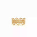 14K Yellow Gold Thick Band Filigree Ring Size 7.5 2.0gm