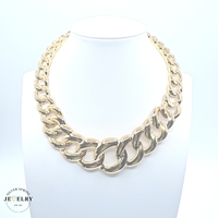  18KT Hollow Cuban Necklace Yellow Gold 16 Inches