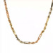 14K Tri Color Rope Chain Lobster Clasp 20in 18.2gm