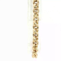 14K Yellow Gold Cable Link Bracelet Lobster Clasp 7in 7.1gm
