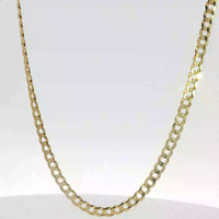 14K Yellow Gold Curb Link Chain Lobster Clasp 20in 7.4gm