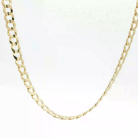 14K Yellow Gold Curb Link Chain Lobster Clasp 20in 12.7gm