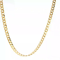 14K Yellow Gold Curb Link Chain 20in 7.3in