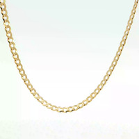 14K Yellow Gold Curb Link Chain 20in 4.6gm