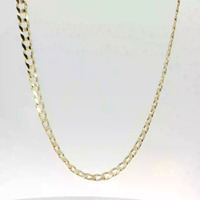 14K Yellow Gold Curb Link Chain 24in 14.8gm