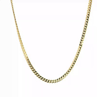 14K Yellow Gold Cuban Link Chain Box Clasp 22in 15.6gm