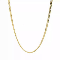 14K Yellow Gold Cuban Link Chain Box Clasp 20in 15.4gm