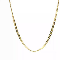 14K Yellow Gold Cuban Link Chain Box Clasp 18in 13.0gm