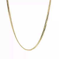 14K Yellow Gold Cuban Link Chain Box Clasp 20in 14.4gm