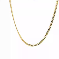 14K Yellow Gold Cuban Link Chain Box Clasp 22in 15.8gm
