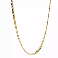 14K Yellow Gold Cuban Link Chain Box Clasp 22in 28.2gm