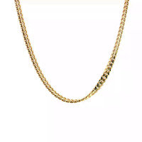 14K Yellow Gold Cuban Link Chain Box Clasp 24in 31.4gm