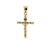 14k Gold Crucifix Pendant, 1.25 inches in length