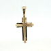 Modern 14k Yellow Gold Cross Pendant