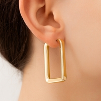  14k Rectangular Hoop Earring