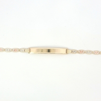  14k Valentino 4mm ID Bracelet, 4.1g, 7 inch 