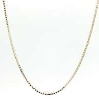 14K Yellow Gold Box Link Chain 24in 6.6gm