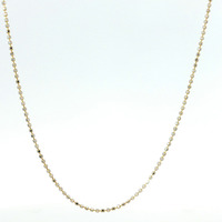 14K Yellow Gold Beaded Chain 18in 2.3gm