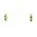 14K Yellow Gold Huggies Green CZ 1.3gm