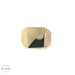 14k Yellow Gold Engraved Signet Ring