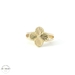 14k Yellow Gold Split Shank Clover Ring